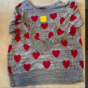 Torrid Red Heart Sweater